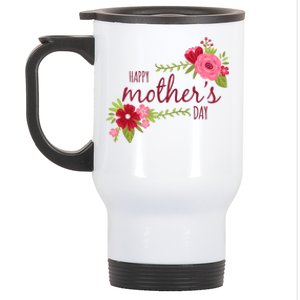 Happy Mother's Day Flower Stainless Steel Travel Mug