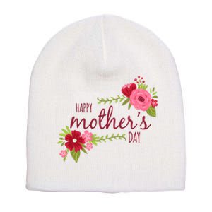 Happy Mother's Day Flower Short Acrylic Beanie