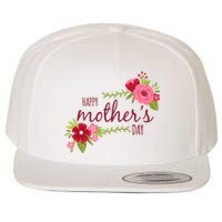 Happy Mother's Day Flower Wool Snapback Cap