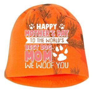 Happy Mothers Day To The Worlds Best Dog Mom We Woof You Kati - Camo Knit Beanie