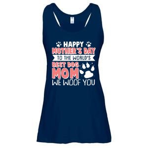 Happy Mothers Day To The Worlds Best Dog Mom We Woof You Ladies Essential Flowy Tank