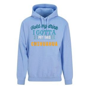 Hold My Drink I Gotta Pet This Chihuahua Unisex Surf Hoodie