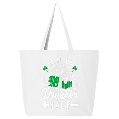 He's My Drunker Half St Patrick Day Matching Couple 25L Jumbo Tote