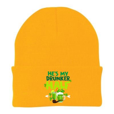 He's My Drunker Half Couples Matching St Patrick Knit Cap Winter Beanie