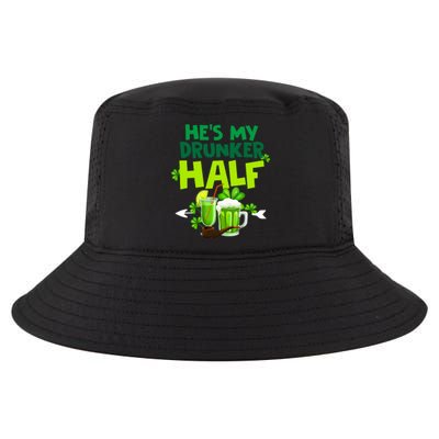 He's My Drunker Half Couples Matching St Patrick Cool Comfort Performance Bucket Hat