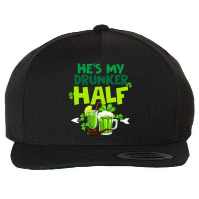 He's My Drunker Half Couples Matching St Patrick Wool Snapback Cap