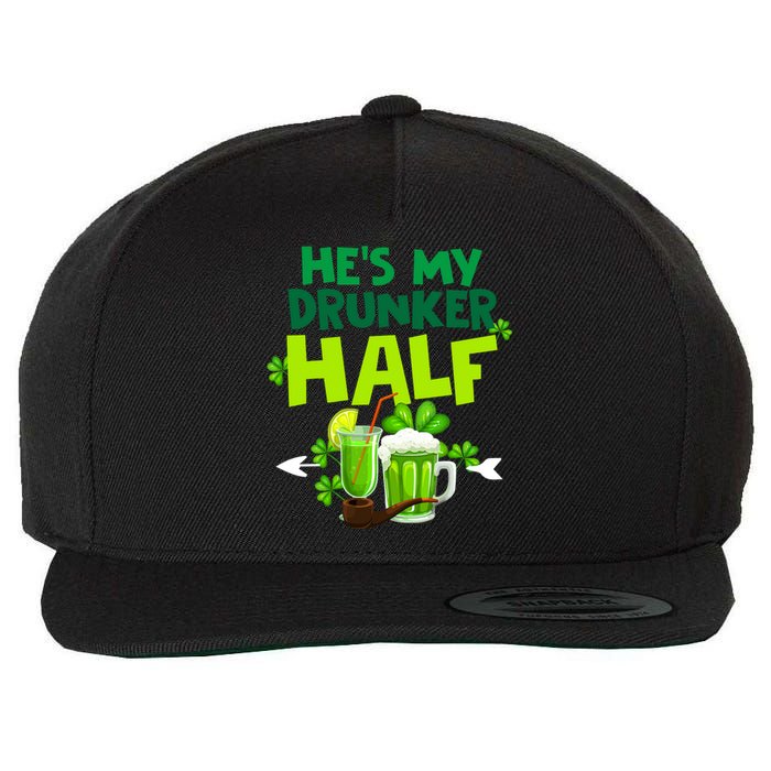 He's My Drunker Half Couples Matching St Patrick Wool Snapback Cap