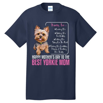 Happy MotherS Day To The Best Yorkie Mom Tall T-Shirt