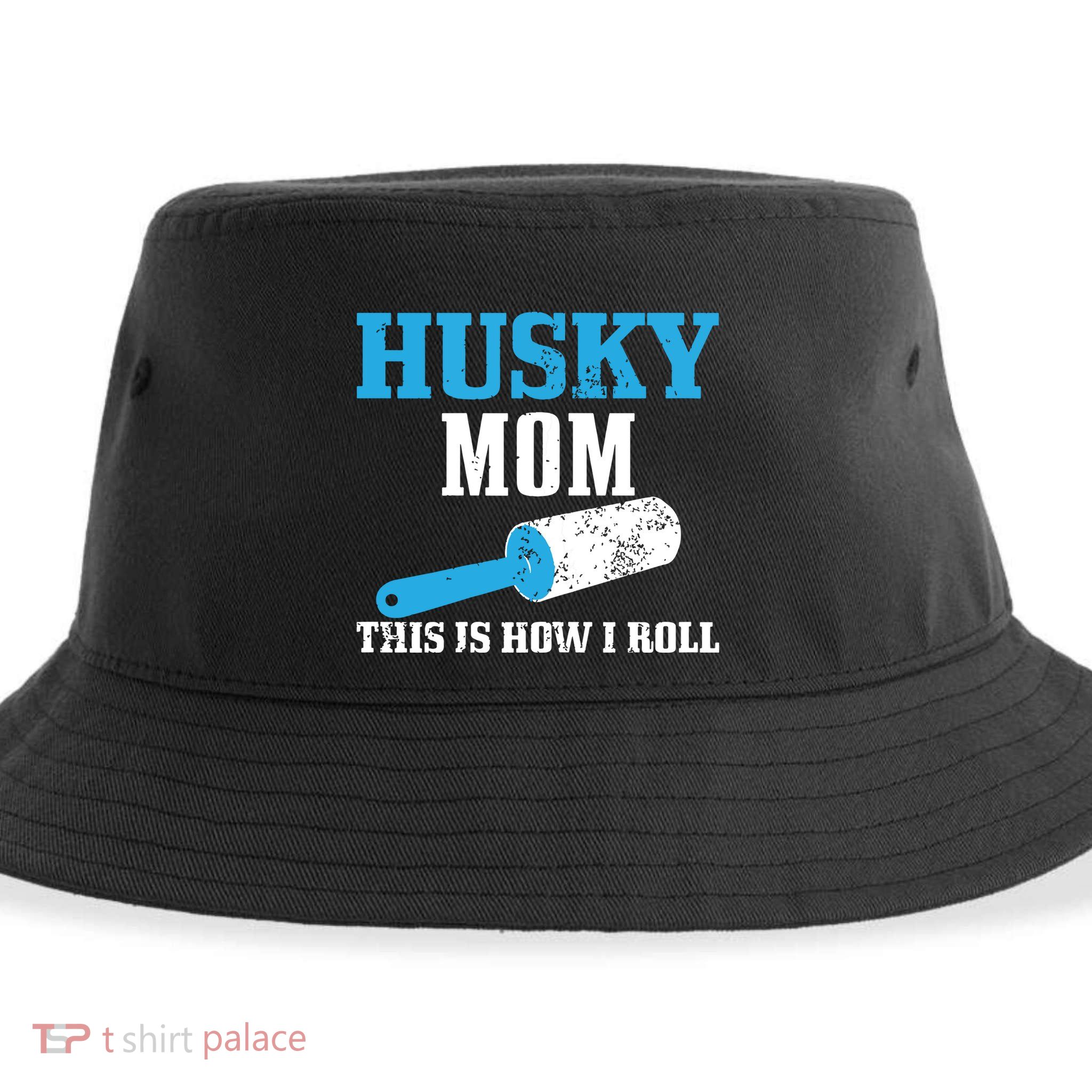 Husky Mom Dog Hair Funny Siberian Husky Mama Sustainable Bucket Hat