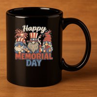 Happy Memorial Day 11oz C Handle Ceramic Mug