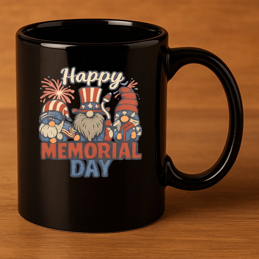 Happy Memorial Day 11oz C Handle Ceramic Mug
