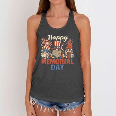 Happy Memorial Day Women's Knotted Racerback Tank