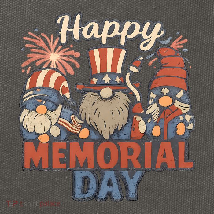 Happy Memorial Day Cotton Canvas Backpack