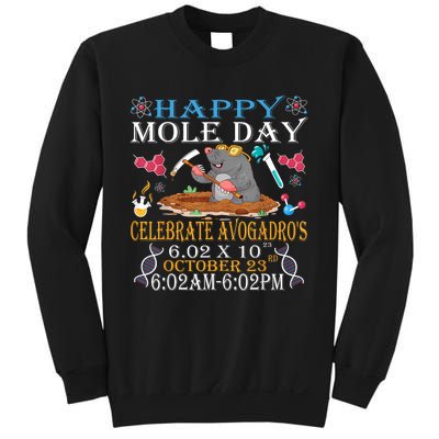 Happy Mole Day Celebrate AvogadroS Mole 6.02 X 10 October Sweatshirt