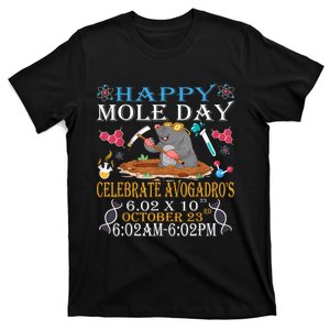 Happy Mole Day Celebrate AvogadroS Mole 6.02 X 10 October T-Shirt