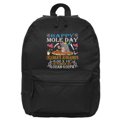 Happy Mole Day Celebrate AvogadroS Mole 6.02 X 10 October 16 in Basic Backpack
