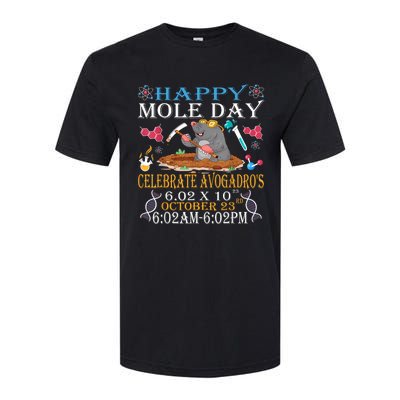 Happy Mole Day Celebrate AvogadroS Mole 6.02 X 10 October Softstyle CVC T-Shirt