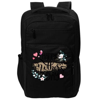 Happy Mothers Day 2024 Cute Floral For Women Mom Grandma Impact Tech Backpack