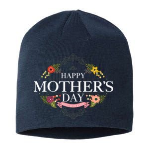 Happy Mother's Day Best Mom Ever Floral Sustainable Beanie