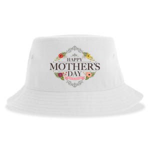 Happy Mother's Day Best Mom Ever Floral Sustainable Bucket Hat