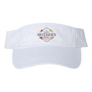 Happy Mother's Day Best Mom Ever Floral Valucap Bio-Washed Visor