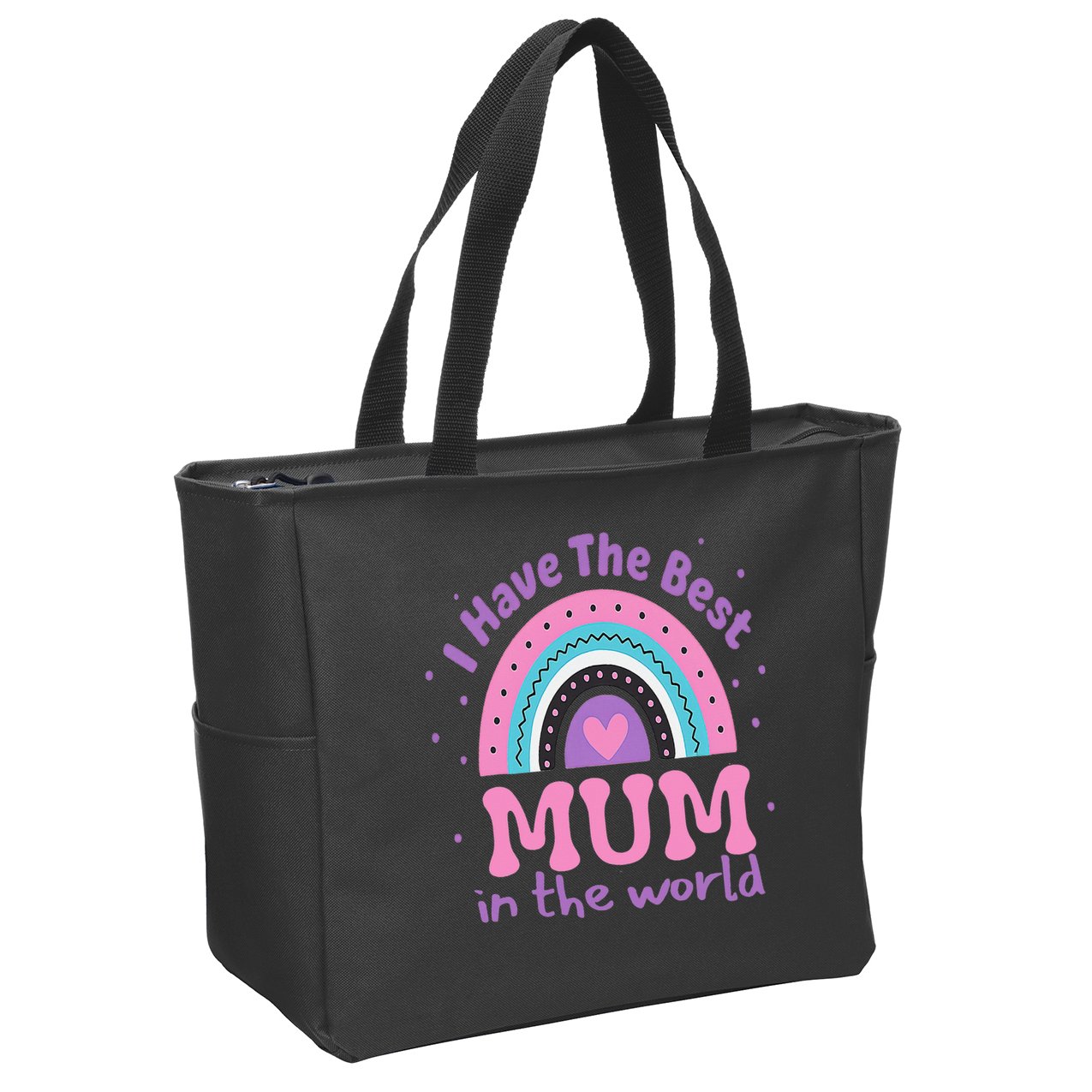 Happy Mothers Day For And Baby Funny Mom Mum Zip Tote Bag