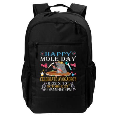 Happy Mole Day Celebrate AvogadroS Mole 6.02 X 10 October Daily Commute Backpack