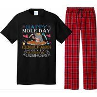 Happy Mole Day Celebrate AvogadroS Mole 6.02 X 10 October Pajama Set