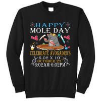 Happy Mole Day Celebrate AvogadroS Mole 6.02 X 10 October Tall Sweatshirt