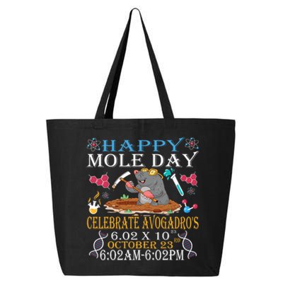 Happy Mole Day Celebrate AvogadroS Mole 6.02 X 10 October 25L Jumbo Tote