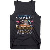 Happy Mole Day Celebrate AvogadroS Mole 6.02 X 10 October Tank Top