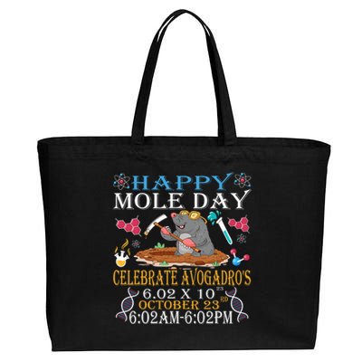 Happy Mole Day Celebrate AvogadroS Mole 6.02 X 10 October Cotton Canvas Jumbo Tote