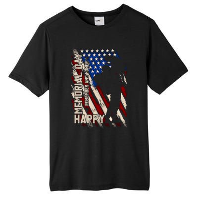 Happy Memorial Day Remember And Honer Funny Gift Cute Gift Tall Fusion ChromaSoft Performance T-Shirt