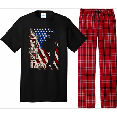 Happy Memorial Day Remember And Honer Funny Gift Cute Gift Pajama Set