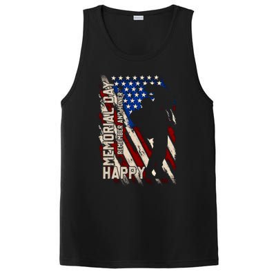 Happy Memorial Day Remember And Honer Funny Gift Cute Gift PosiCharge Competitor Tank