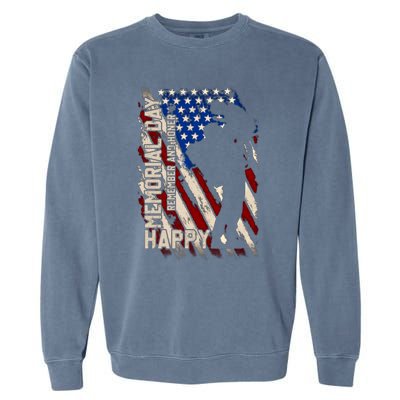 Happy Memorial Day Remember And Honer Funny Gift Cute Gift Garment-Dyed Sweatshirt