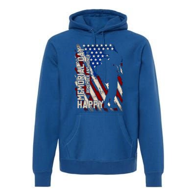 Happy Memorial Day Remember And Honer Funny Gift Cute Gift Premium Hoodie