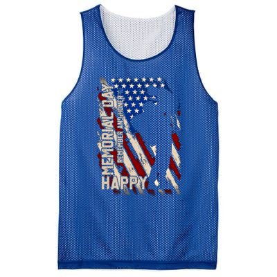 Happy Memorial Day Remember And Honer Funny Gift Cute Gift Mesh Reversible Basketball Jersey Tank