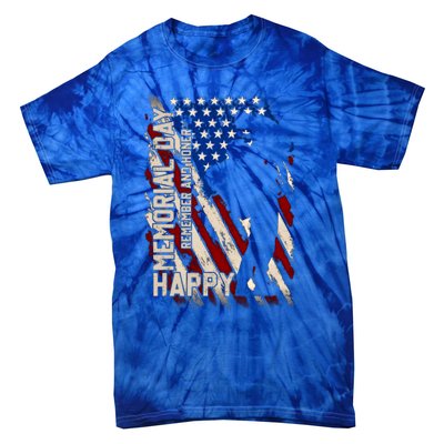 Happy Memorial Day Remember And Honer Funny Gift Cute Gift Tie-Dye T-Shirt