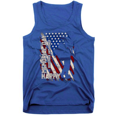 Happy Memorial Day Remember And Honer Funny Gift Cute Gift Tank Top