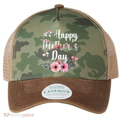 Happy Mother's Day Floral Cute Gift For Mom Legacy Tie Dye Trucker Hat