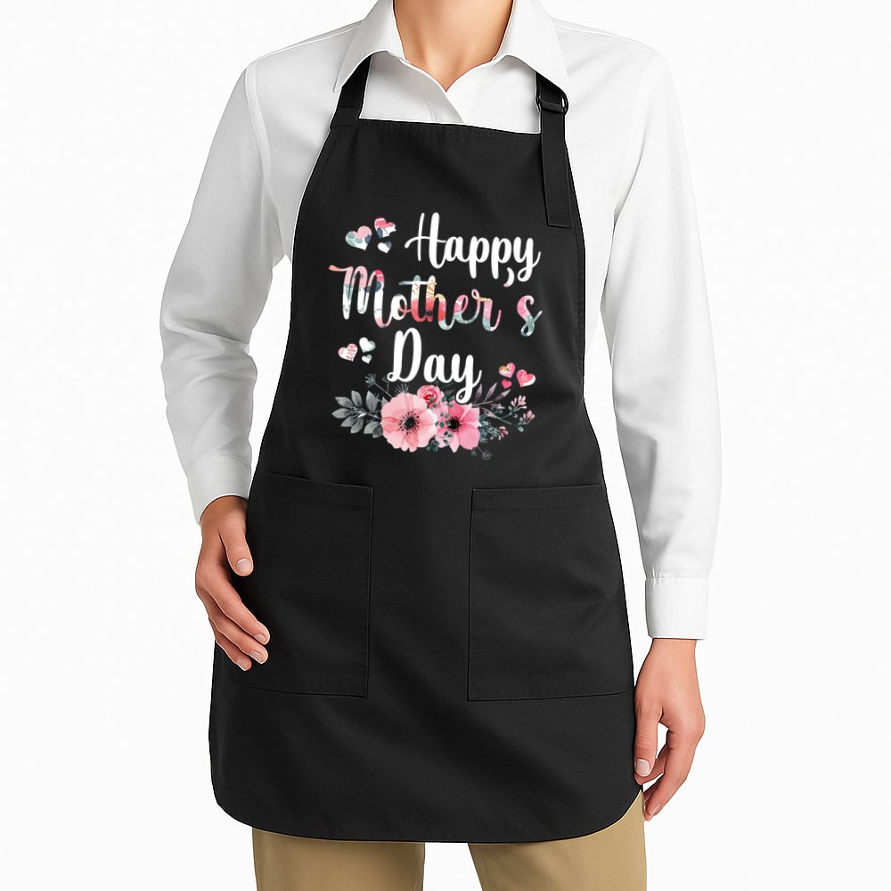 Happy Mother's Day Floral Cute Gift For Mom Apron