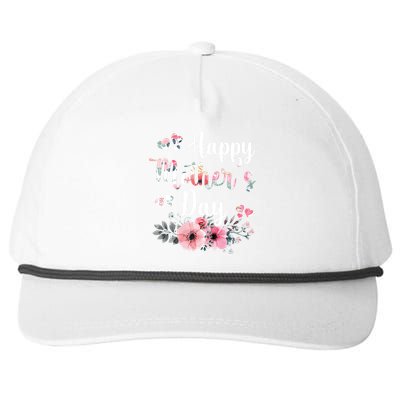 Happy Mother's Day Floral Cute Gift For Mom Snapback Five-Panel Rope Hat