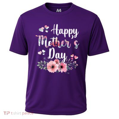 Happy Mother's Day Floral Cute Gift For Mom Performance Shirt
