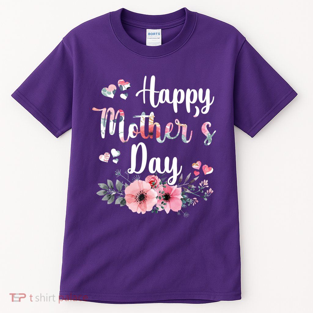 Happy Mother's Day Floral Cute Gift For Mom Tall T-Shirt