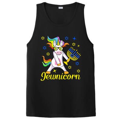 Hanukkah Menorah Dabbing Unicorn Funny Chanukah Jewish Gift  PosiCharge Competitor Tank