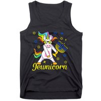 Hanukkah Menorah Dabbing Unicorn Funny Chanukah Jewish Gift  Tank Top