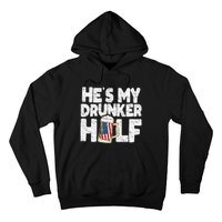 He's my Drunker Half Beer Couple Matching 4th Of July gift Hoodie