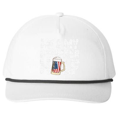 He's my Drunker Half Beer Couple Matching 4th Of July gift Snapback Five-Panel Rope Hat