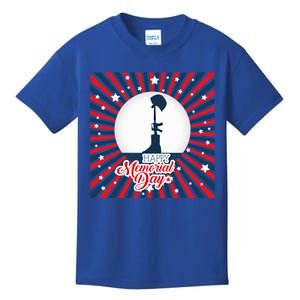 Happy Memorial Day Usa Patriotic Flag Gift Kids T-Shirt